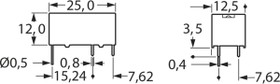 Relay, 2 Form A (N/O), 12 V (DC), 720 Ω, 8 A, 230 V (DC), 440 V (AC), monostable, DE2A12D