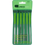 158317, Набор надфилей алмазных, 140х50х3, 6 шт.