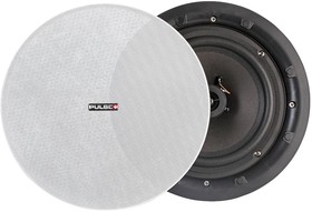 Фото 1/3 PLS00556, 8" 100V Line Coaxial Ceiling Speaker with Magnetic Grille, 30W