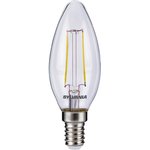 27180, 2W Clear Candle Filament LED Lamp, E14, 250lm, Warm White