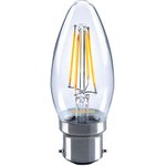 27280, LED Light Bulb, Свечеобразная с Нитью Накаливания, BA22d / BC, Теплый Белый, 2700 K