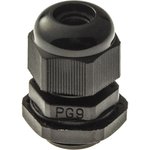 PG 9 (IP 54) Черный, Кабельный ввод PG 9 (IP 54) чёрный, полиамид