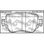 2601-OCTA7R, Колодки тормозные задние