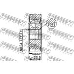 2711-XC90SHA, 2711-XC90SHA_ШРУС внутренний к-кт! карданного вала\ Volvo XC90 03