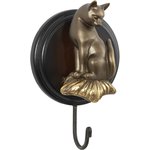 Настенный крючок Кошка Грация, бронзового цвета 75089/бронзовый