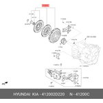 41200-2D220, Сцепление HYUNDAI Tucson (18-) (1.6/1.7),i40 (18-) (1.7) двойное ...