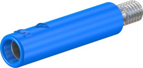 Фото 1/4 23.1033-23, Blue Female Banana Socket, 4 mm Connector, Screw Termination, 32A, 600V, Nickel Plating