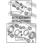 0175-AZT250R1, 0175AZT250R1_рем.к-кт суппорта тормозного заднего!\ Toyota ...