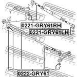 0221-GRY61RH, Наконечник рулевой правый