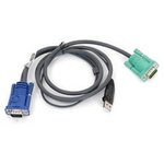 ATEN 2L-5202U Кабель KVM USB(тип А Male)+HDB15(Male)  -  SPHD15(Male) 1,8м., черный.