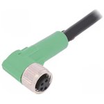 SAC-4P- 5,0-PVC/M 8FR, Соединительный кабель, M8, PIN: 4, угловой, 5м, вилка ...