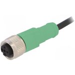 SAC-3P- 3,0-PVC/M12FS, Соединительный кабель, M12, PIN ...