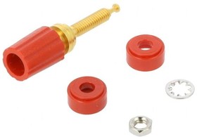 3770-2, Test Plugs & Test Jacks BINDING POST, MICROVOLT (RED)