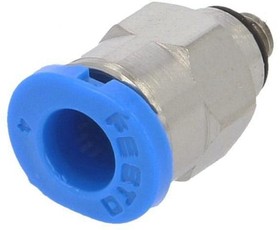Фото 1/4 QSM-M3-4, QS Series Straight Threaded Adaptor, M3 Male to Push In 4 mm, Threaded-to-Tube Connection Style, 153303