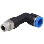 QSLL-1/8-8, QS Series Elbow Threaded Adaptor, R 1/8 Male to Push In 8 mm ...