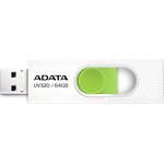 A-DATA Flash Drive 64GB  AUV320-64G-RWHGN  UV320, USB 3.2, белый/зеленый