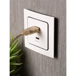 EKF PROxima Stockholm White Socket with 2 USB type A+C