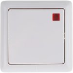 (Schneider Electric) HIT O/U 1-key SWITCH with backlight 6A, 250V, WHITE. VA16-137-B