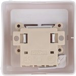(Schneider Electric) HIT O/U 1-key SWITCH with backlight 6A, 250V, WHITE. VA16-137-B