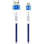 Дата-кабель Smartbuy MicroUSB CHESS синий, 2 А, 1 метр (iK-12CSS blue)/100