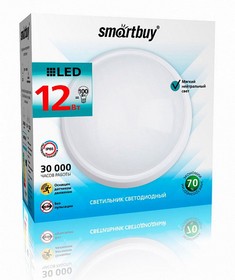 Фото 1/2 Cветодиодный (LED) светильник HP Smartbuy-12W/4000K/IP65 SENSOR (SBL-HP-12W-4K-Sen)