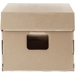 Короб архивный бокс для папок Attache 360х330х260 бурый картон