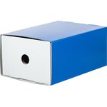 Короб архивный бокс выдвижной Attache синий каширован.картон