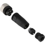 XZCC12FDM40B, Circular Connector, 4 Contacts, Cable Mount, M12 Connector ...