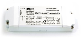 IZC035-018T-9500A-SX, ILS LED Driver, 15 → 52V Output, 18W Output, 350mA Output, Constant Current Dimmable