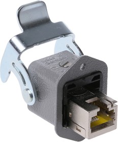 Фото 1/4 09452151560, Harting Han 3A RJ45 Series Female RJ45 Connector, Panel Mount, Cat6