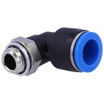 QSL-G1/4-12, QS Series Elbow Threaded Adaptor, G 1/4 Male to Push In 12 mm ...
