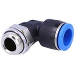 QSL-G3/8-12, QS Series Elbow Threaded Adaptor, G 3/8 Male to Push In 12 mm, Threaded-to-Tube Connection Style, 186124
