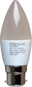 PEL00364, LED Light Bulb, Матовая Свечеобразная, BA22d / BC, Холодный Белый, 4000 K, Шаговое Затемнение
