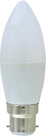 PEL00844, LED Light Bulb, Матовая Свечеобразная, BA22d / BC, Теплый Белый, 3000 K, Без Затемнения, 200°