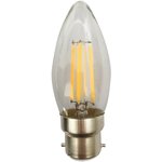 PEL00906, LED Light Bulb, Свечеобразная с Нитью Накаливания, BA22d / BC, Теплый Белый, 2700 K