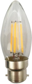 PEL00906, LED Light Bulb, Свечеобразная с Нитью Накаливания, BA22d / BC, Теплый Белый, 2700 K