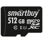 micro SDXC карта памяти Smartbuy 512GB Class10 UHS (с адаптером SD)