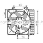 PE7550, Вентилятор охлаждения радиатора PEUGEOT 207 09-, 207 CC 09-, 207 SW 09- ...
