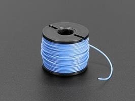 Фото 1/2 3166, Adafruit Accessories Silicone Cover Stranded-Core Wire - 50ft 30AWG Blue