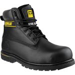 HOLTON SB Blk 9, Holton Black Steel Toe Capped Men's Safety Boots, UK 9, EU 43