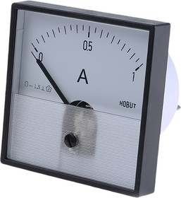 Фото 1/2 PD721MCS1A/2-003, PD72MC Analogue Panel Ammeter 0/1A Direct Connected DC DC, 72mm x 72mm Moving Coil
