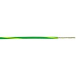 3077 GY001, 3077 Series Green/Yellow 1.3 mm² Hook Up Wire, 16 AWG, 26/0.25 mm ...