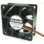 9S0612S4011, San Ace 9S Series Axial Fan, 12 V dc, DC Operation, 44m³/h, 2.4W ...