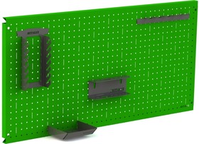 Фото 1/3 Металлическая перфопанель Metalex 600x1000 зелёная с комплектом аксессуаров PRZA60100