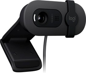 Фото 1/9 Веб-камера Logitech Webcam Brio 100, 1920x1080, GRAPHITE, защитная шторка, [960-001585]