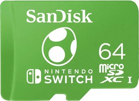 SDSQXAO-064G-GN6ZN, Флеш карта microSD 64GB SanDisk microSDXC Class 10 UHS-I A1 C10 V30 U3 for Nintendo Switch 100/90 MB/s