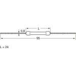Wirewound resistor, 1 kΩ, 2 W, ±10 %
