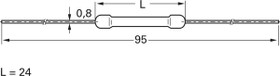 Wirewound resistor, 330 Ω, 2 W, ±10 %