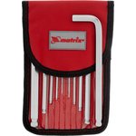 12311, Набор ключей имбусовых HEX, 1,5-12 мм, CrV, 10 шт., удлиненные с шаром ...