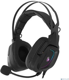 Фото 1/10 Гарнитура игровая A4TECH Bloody G570, для компьютера, мониторные, проводные, черный / серый [g570 (black+grey) usb]